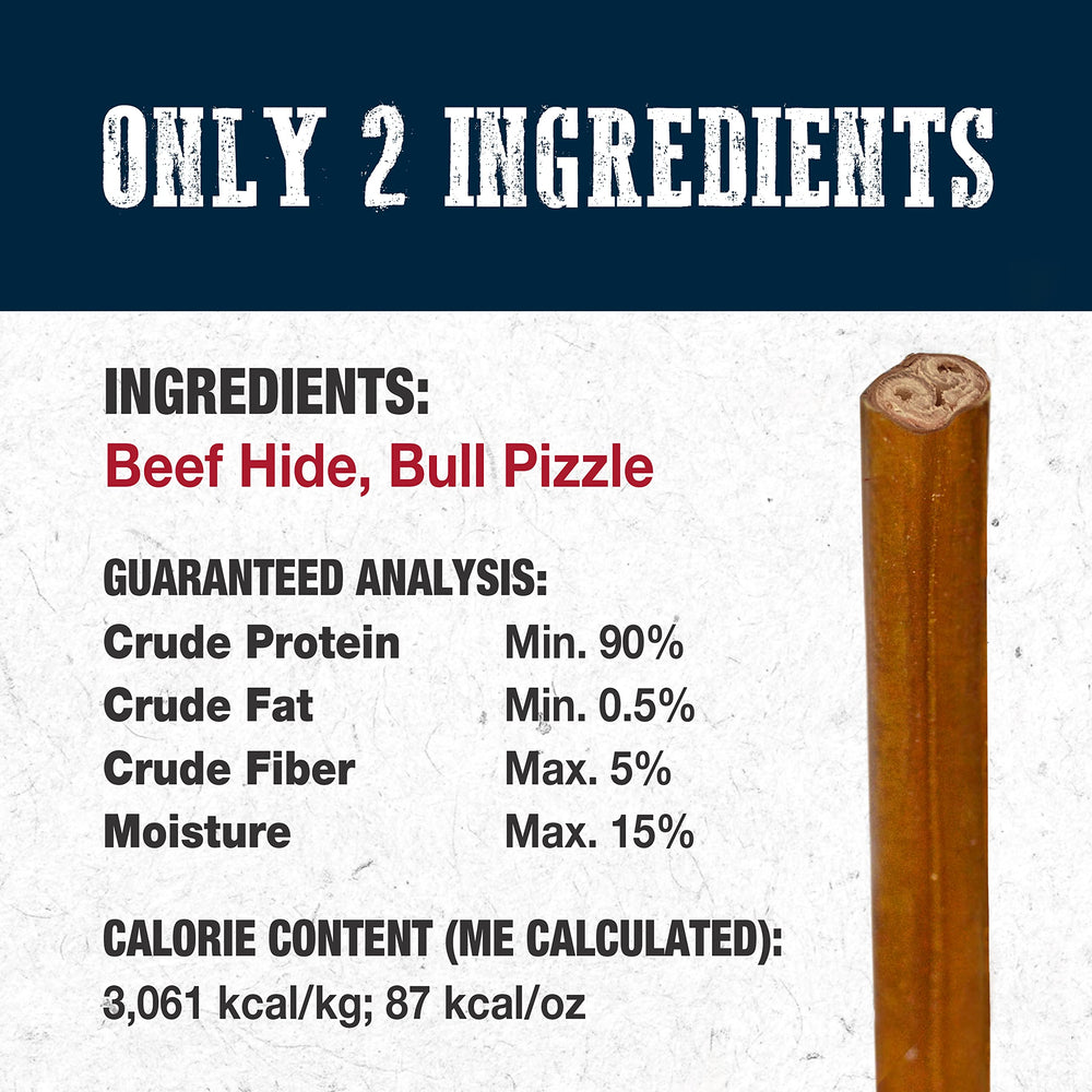 Cadet odor-reduced bully sticks offer a milder chew experience.