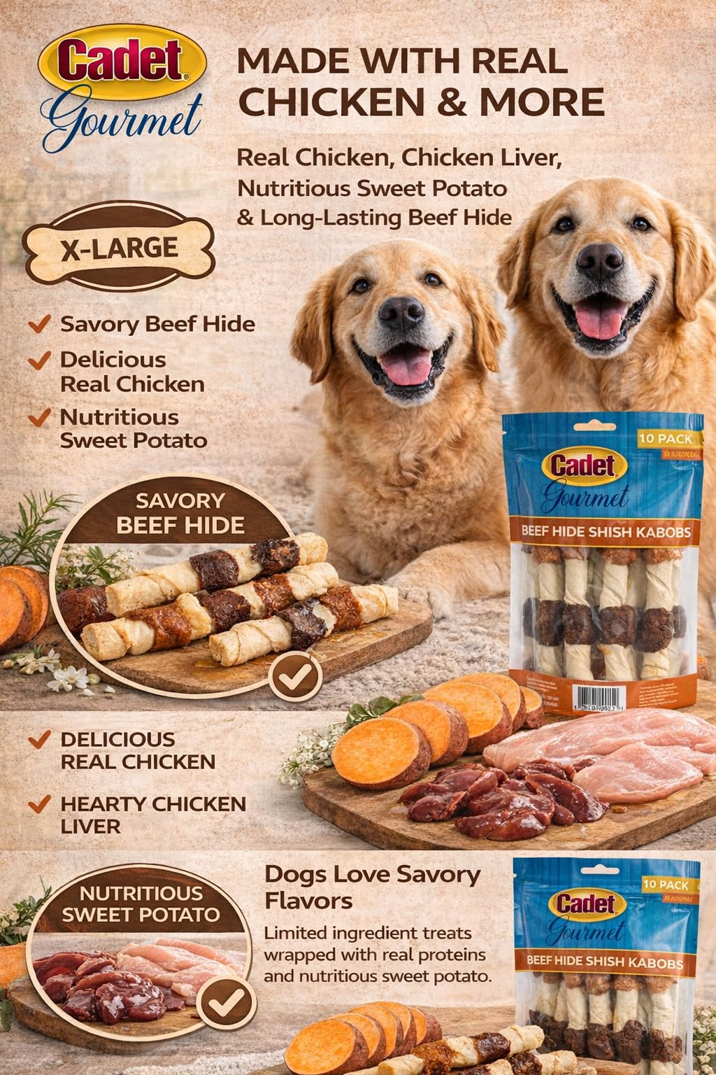 Cadet X-Large dog treat twist for powerful chews