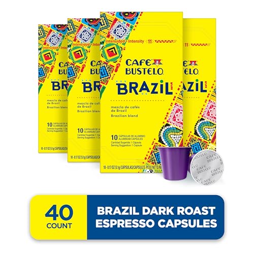 Cafe Bustelo aluminum espresso capsules for quick, consistent espresso.