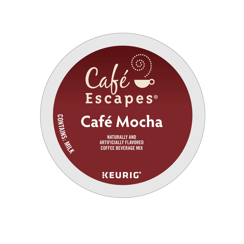 Cafe Escapes Cafe Mocha milk swirl highlights rich flavor with low-calorie pleasure.