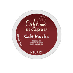 Cafe Escapes Cafe Mocha milk swirl highlights rich flavor with low-calorie pleasure.