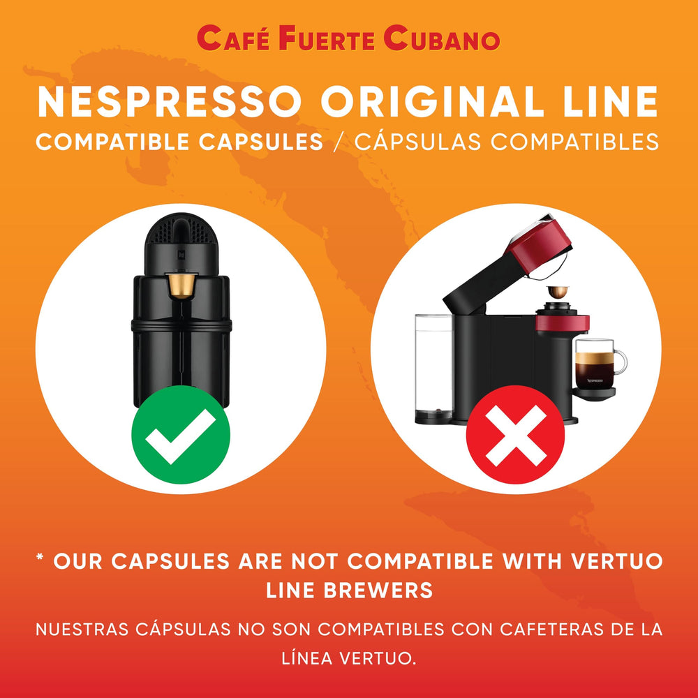 Cafe Fuerte Cubano 80percent recyclable aluminum pods for eco-friendly choice.