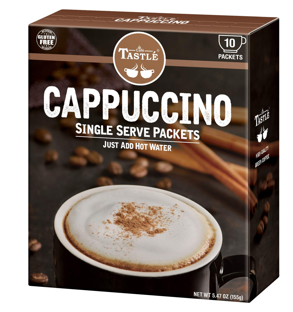 Café Tastlé cappuccino foam cup with creamy foam for café-style mornings.