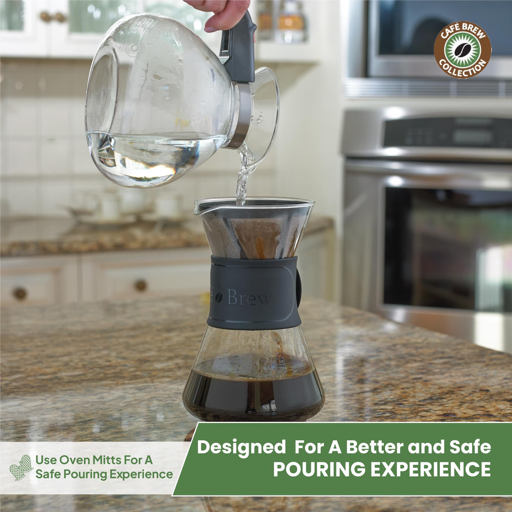 CAFÉ BREW COLLECTION includes a heat-diffusing trivet for electric ranges.