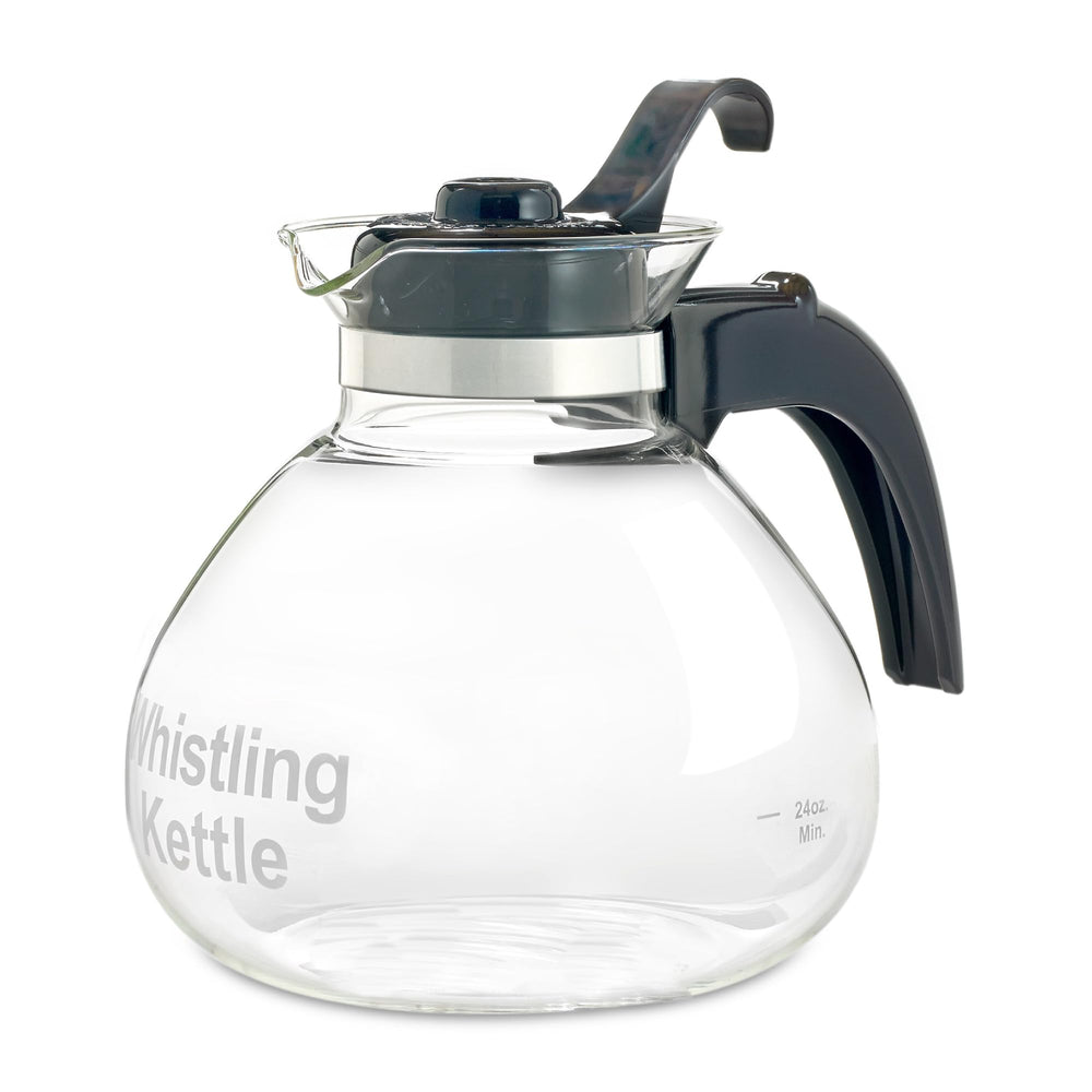 CAFÉ BREW COLLECTION glass kettle shows the boil clearly for precise tea timing.