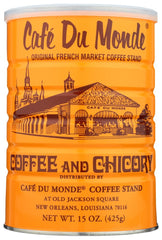 Cafe Du Monde pack of two 15-ounce chicory coffee cans for bold mornings