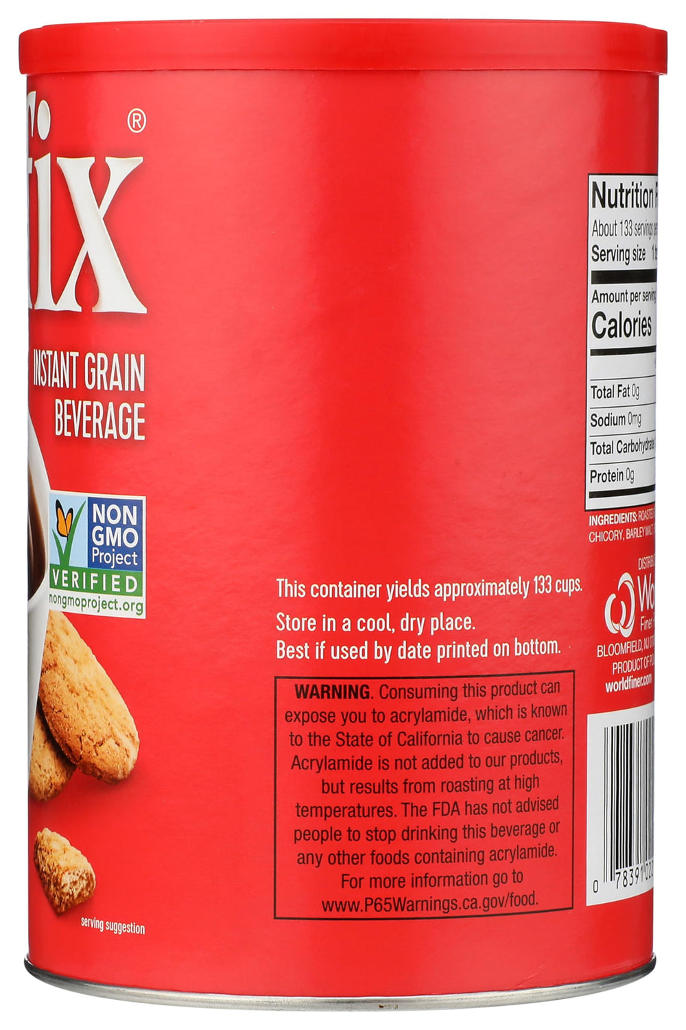 Cafix tin yields about 101 cups, great value.