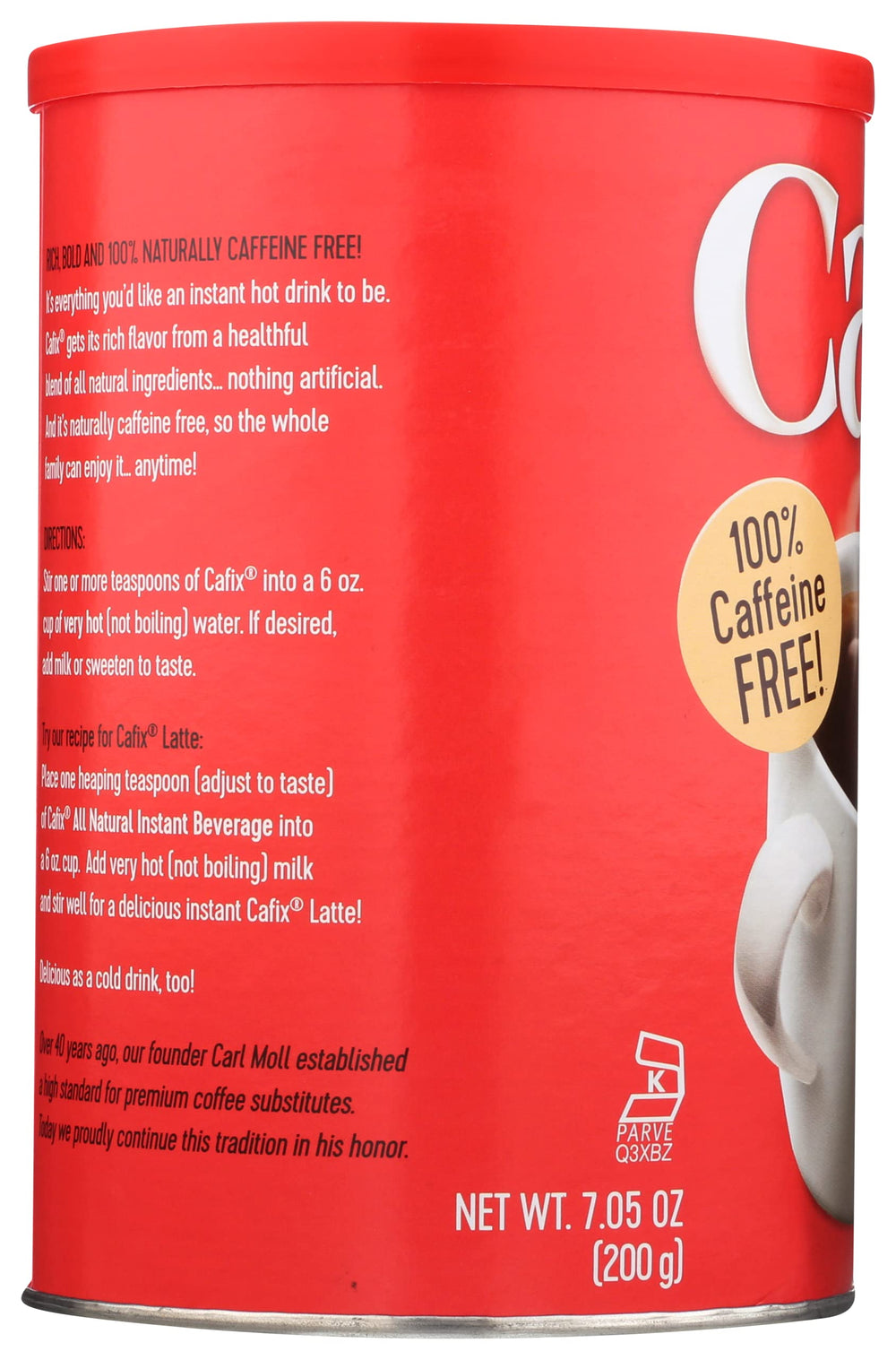 Cafix ingredients are non-GMO and kosher certified.