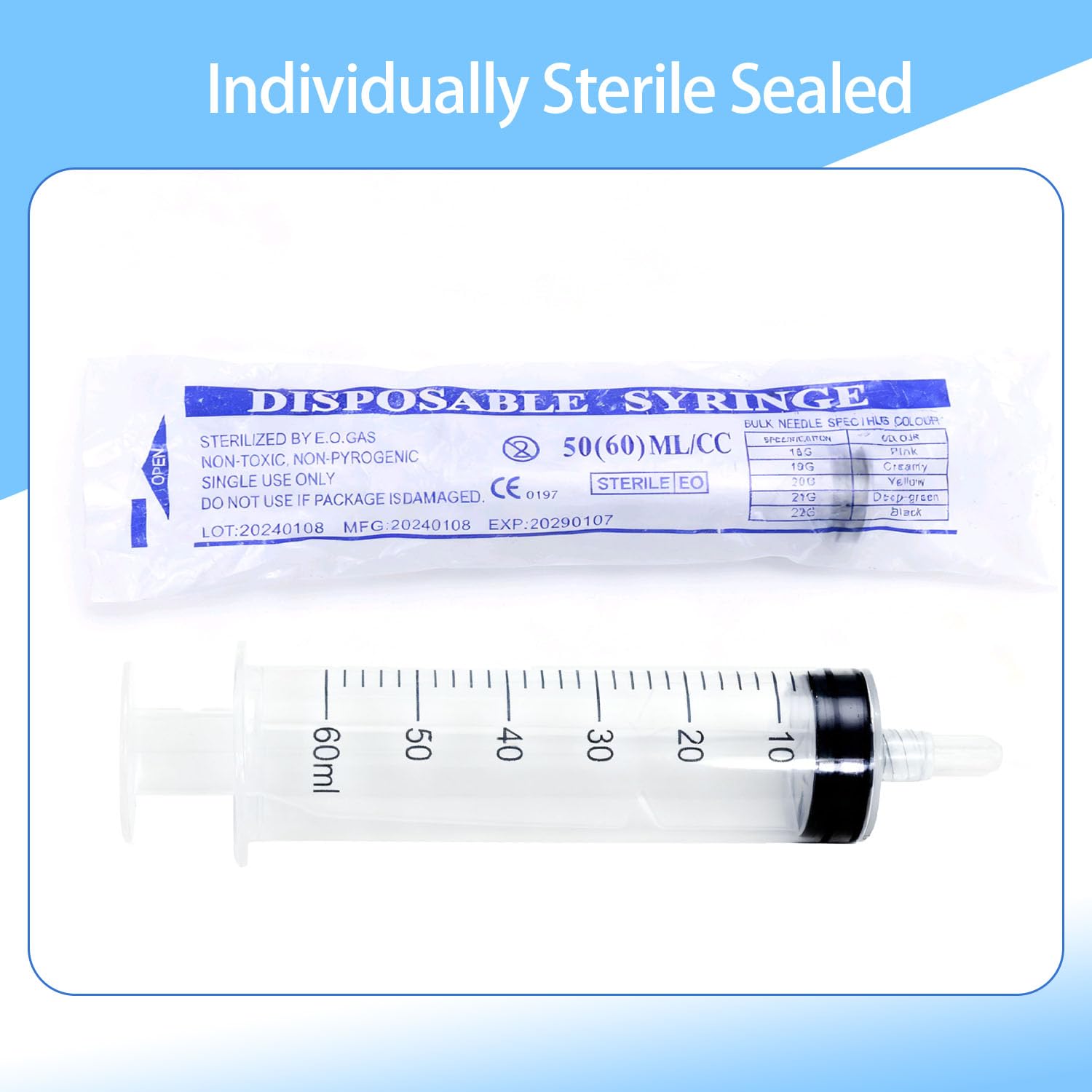 Easy cleaning and reuse-friendly design on Cafozsmu syringes.