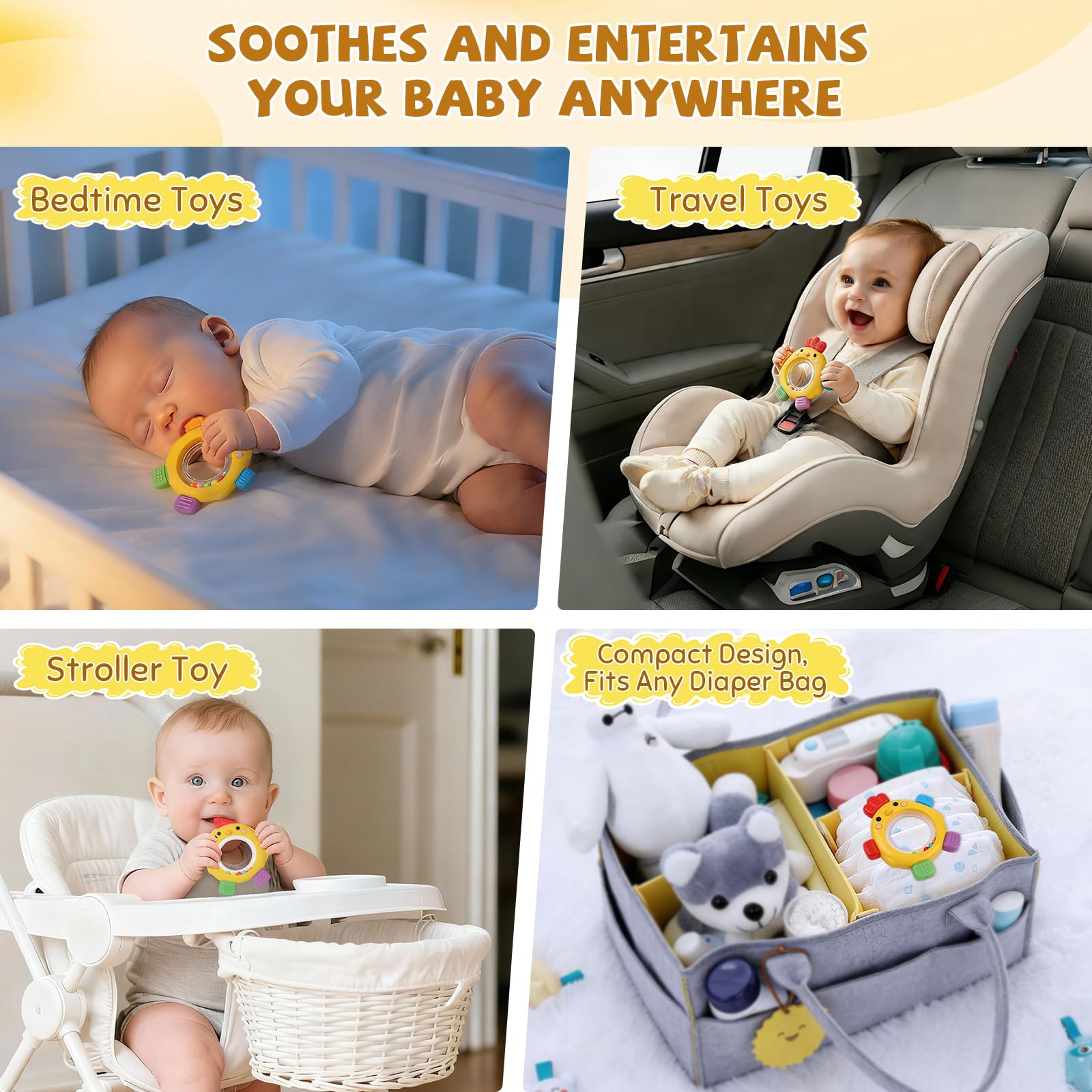 CAHILON easy-clean teething toy supports quick cleanup after playtime