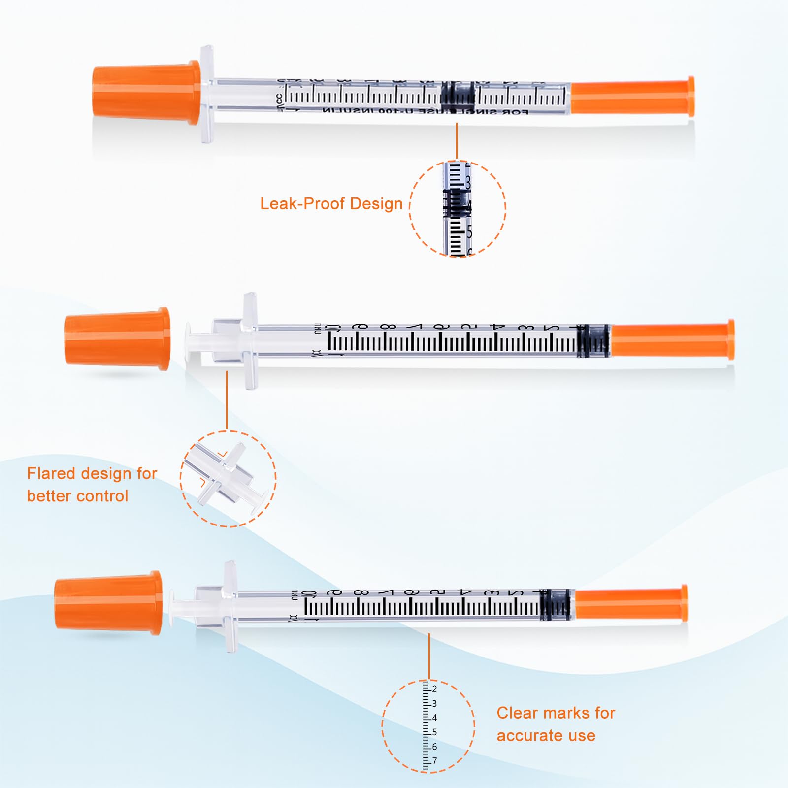 Pack of 25 syringes individually wrapped for organized workspace use.