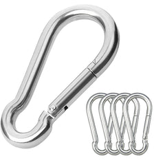 CAIDMOS 5-piece stainless steel carabiner clip for secure indoor and outdoor use