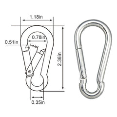 CAIDMOS stainless steel spring snap hook offers smooth one-handed operation.