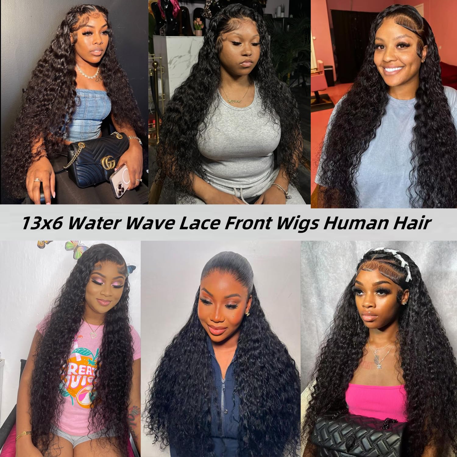 Caijuxing deep curly water-wave wig displaying long, versatile styling options.