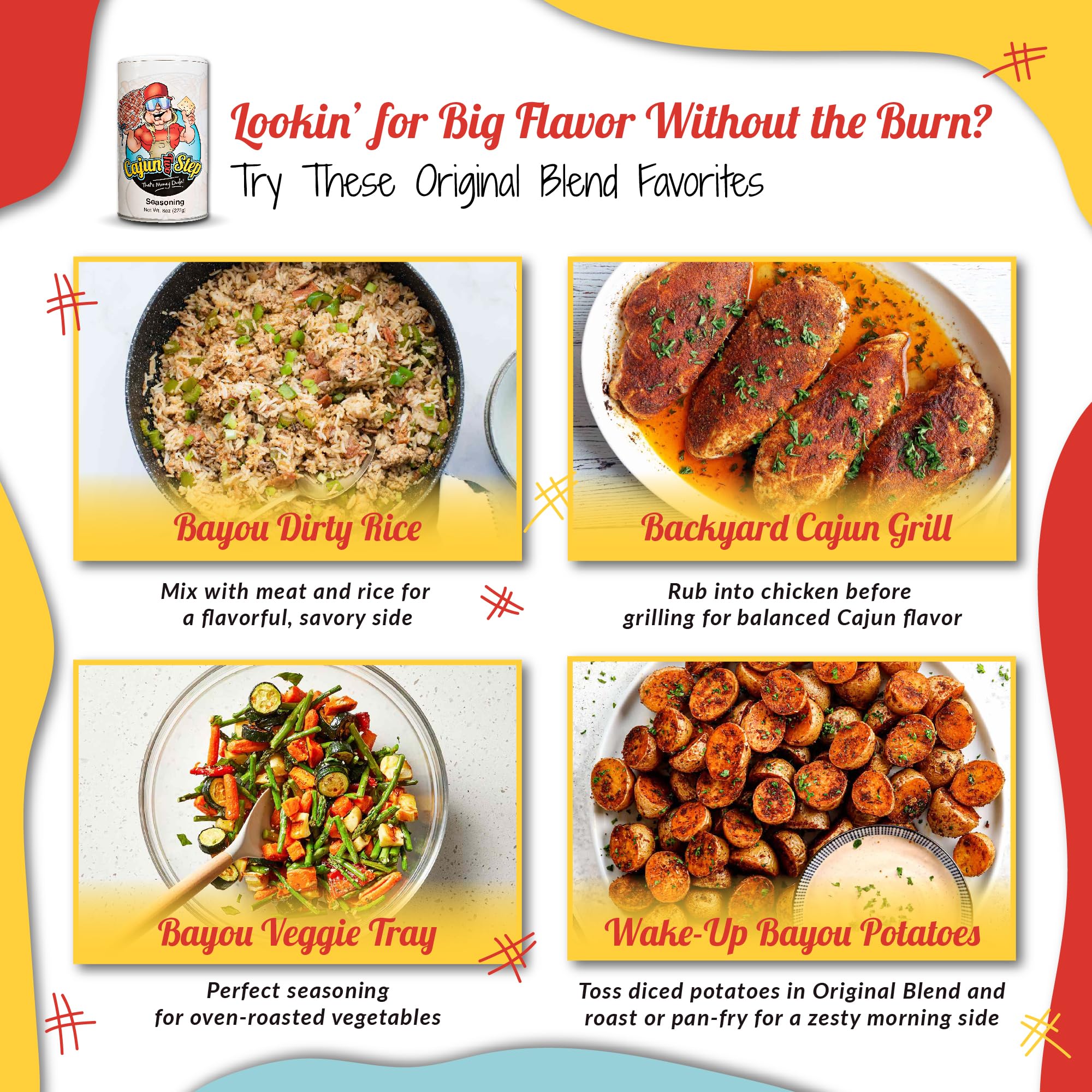Cajun Two Step dish prepared with Cajun Two Step for robust Louisiana flavor