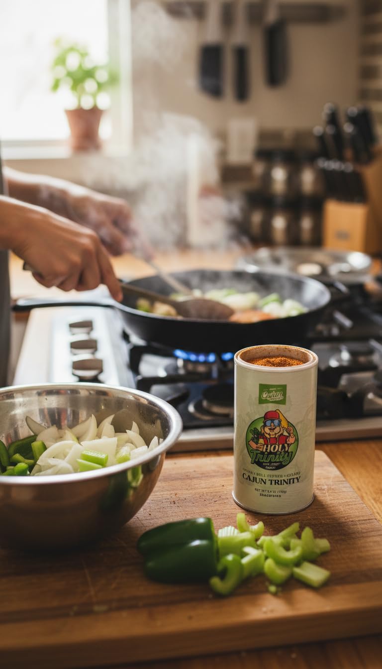 Gift-ready Cajun Two Step bottle makes a thoughtful spice gift.