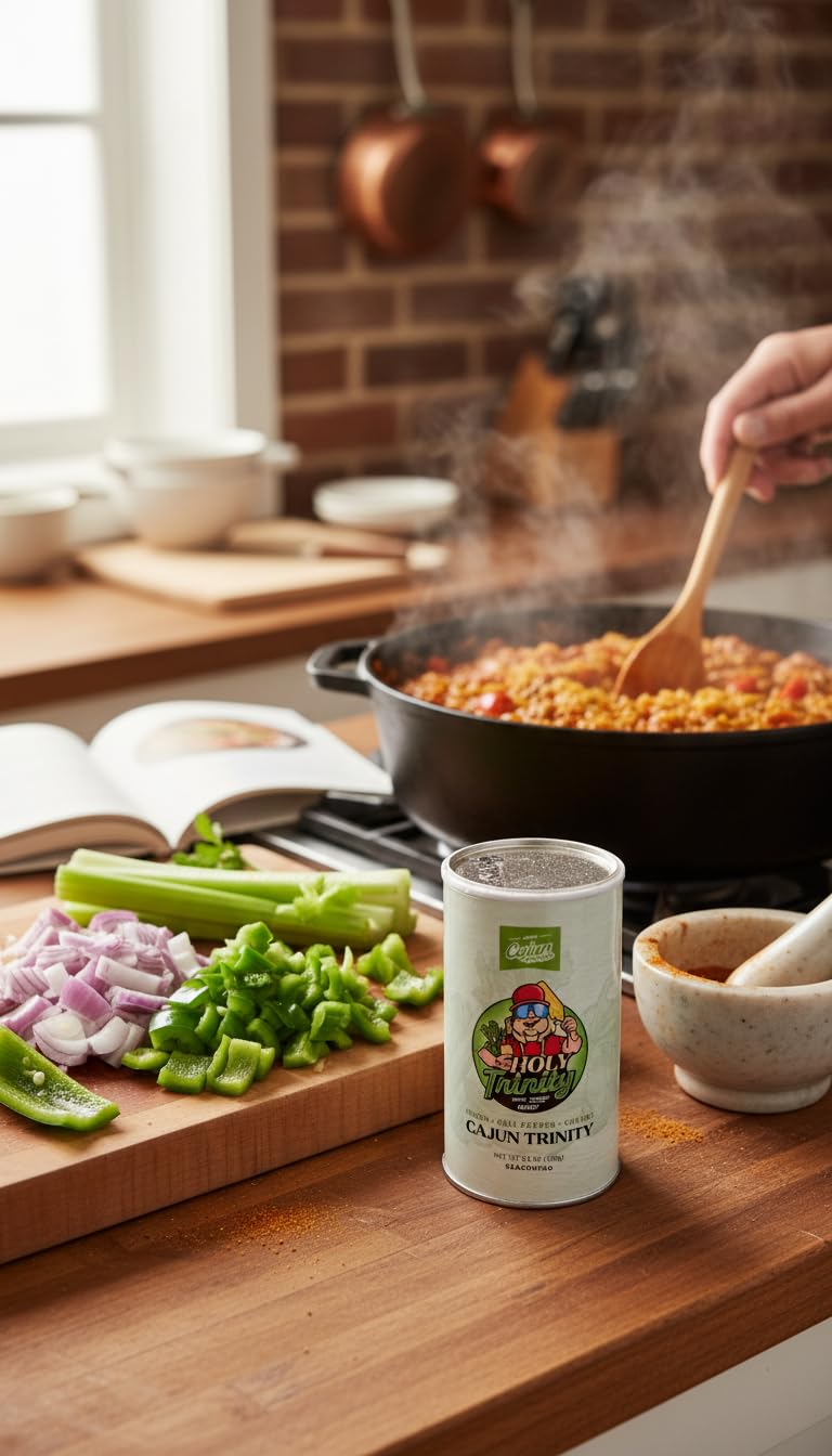 Cajun Two Step packaging highlights StaleKracker branding and authentic Louisiana-inspired seasoning.