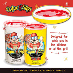 Cajun Two Step Variety packaging highlighting Original and Fire blends