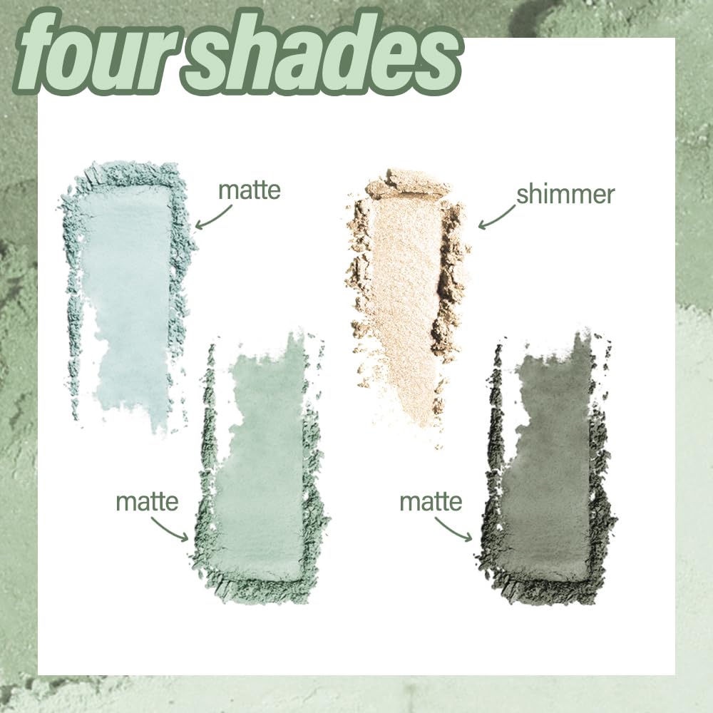 CAKAILA light green eyeshadow palette with mirror for quick application.