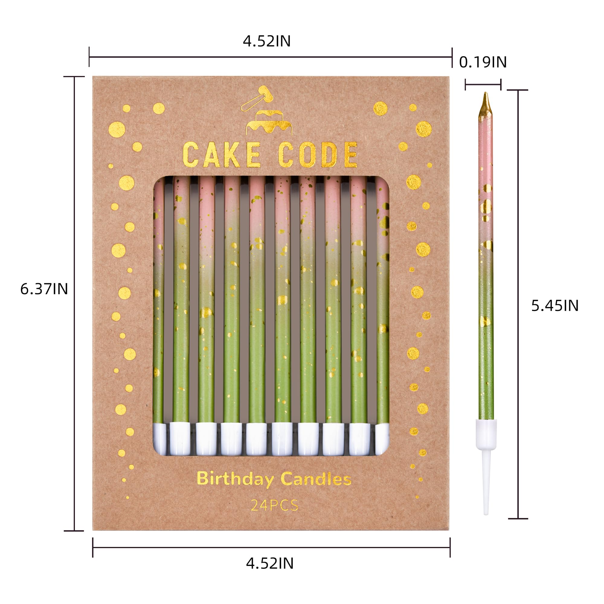CAKE CODE candles burn slowly for moments of cake-cutting and celebrations