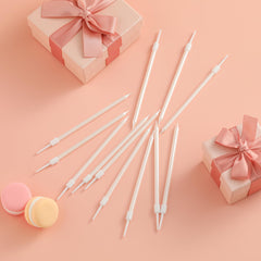 New release CAKE CODE pearl white candles add refined drama on cakes