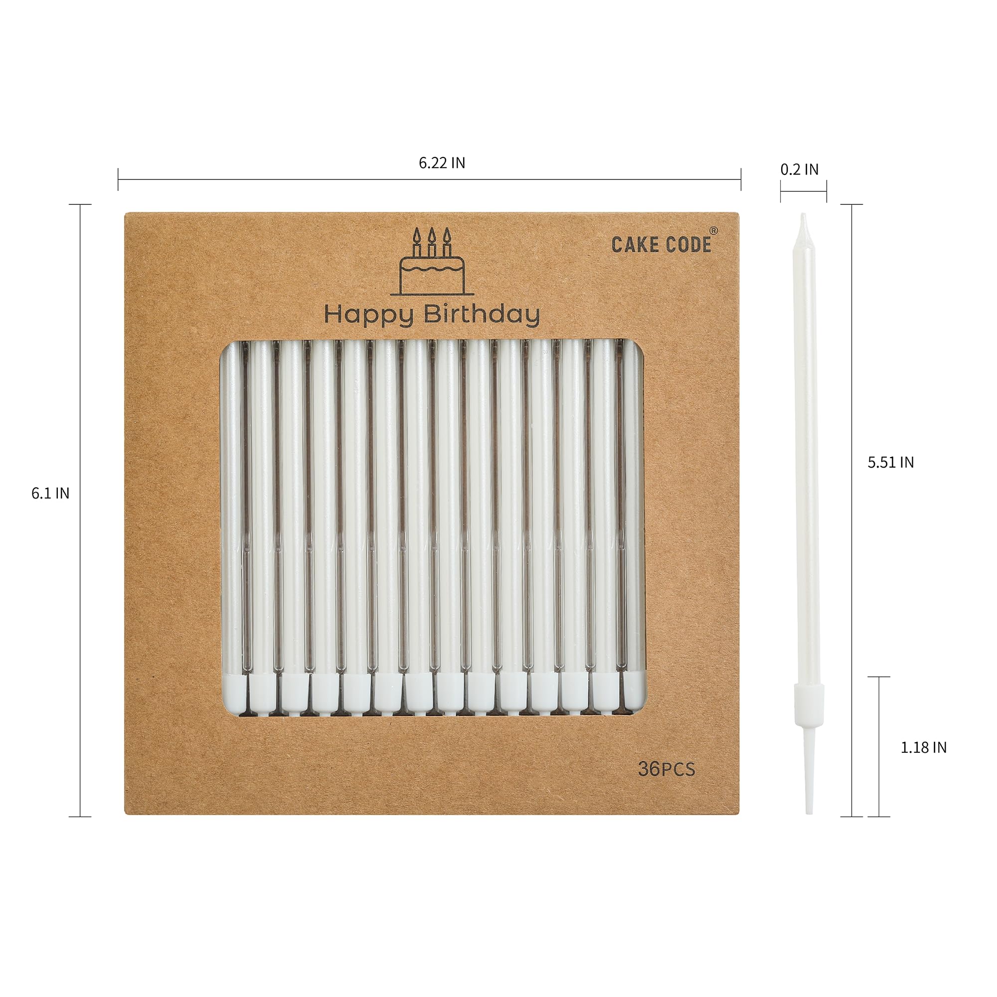 Elegant silhouette of CAKE CODE pearl white candles heightens party ambiance