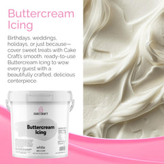 Cake Craft buttercream close-up texture highlighting creamy, spreadable frosting.
