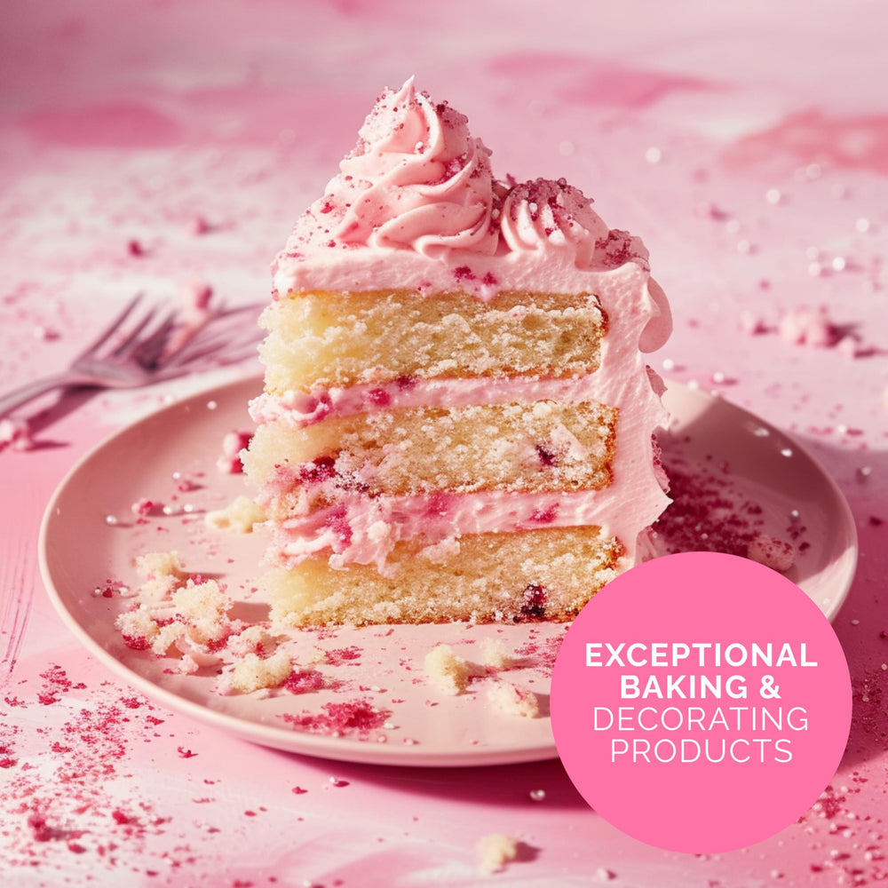 Cake Craft vanilla frosting swirls on cake showcase versatile application.
