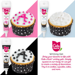 Cake Mate 9 Pack green gel tube for festive designs on cakes and brownies.
