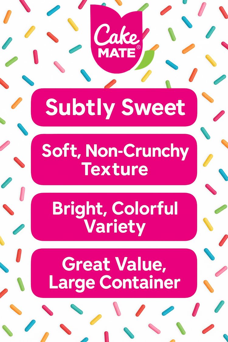 Cake Mate Rainbow Easter Sprinkles on ice cream for colorful swirls.