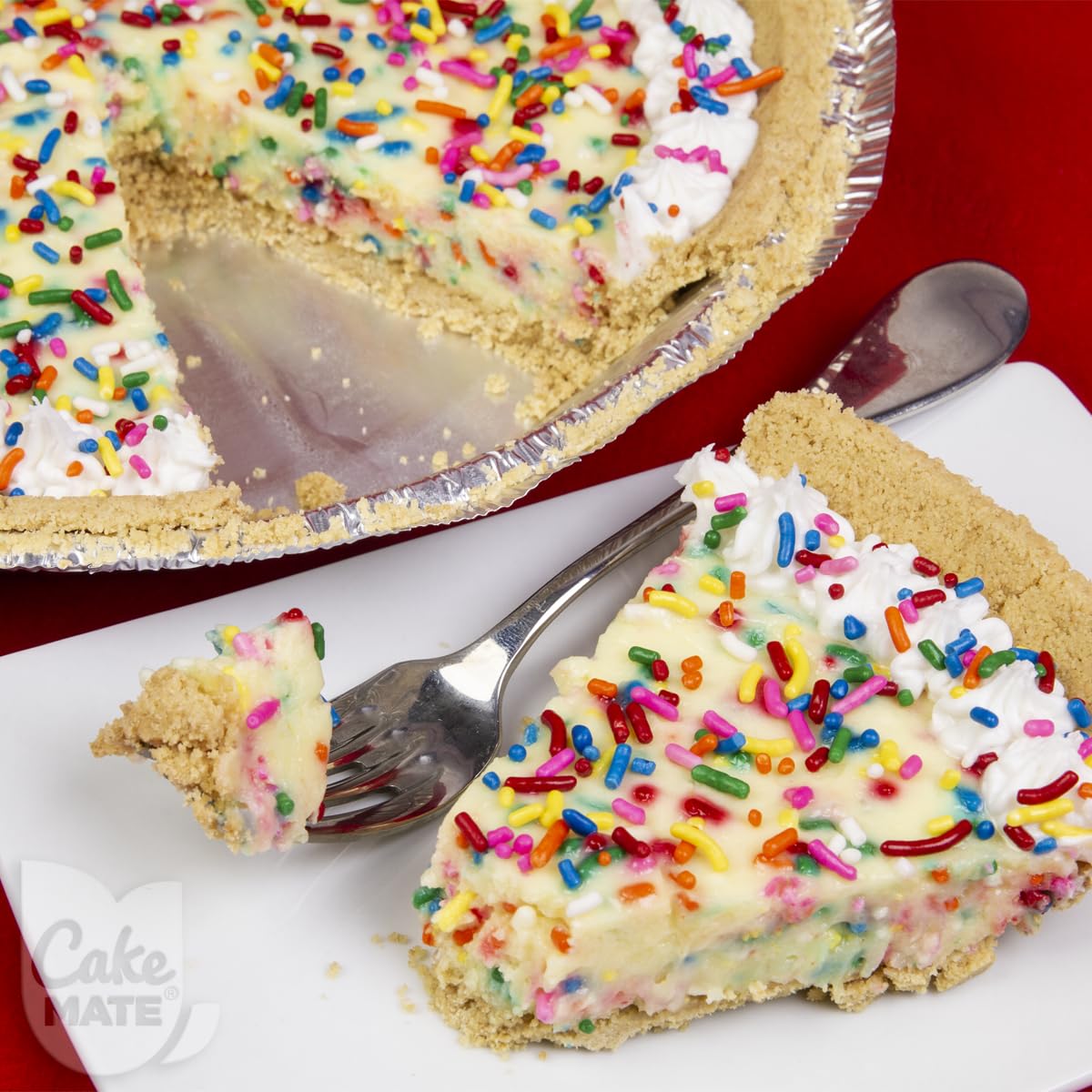 Cake Mate Rainbow Easter Sprinkles resealable lid keeping freshness intact.