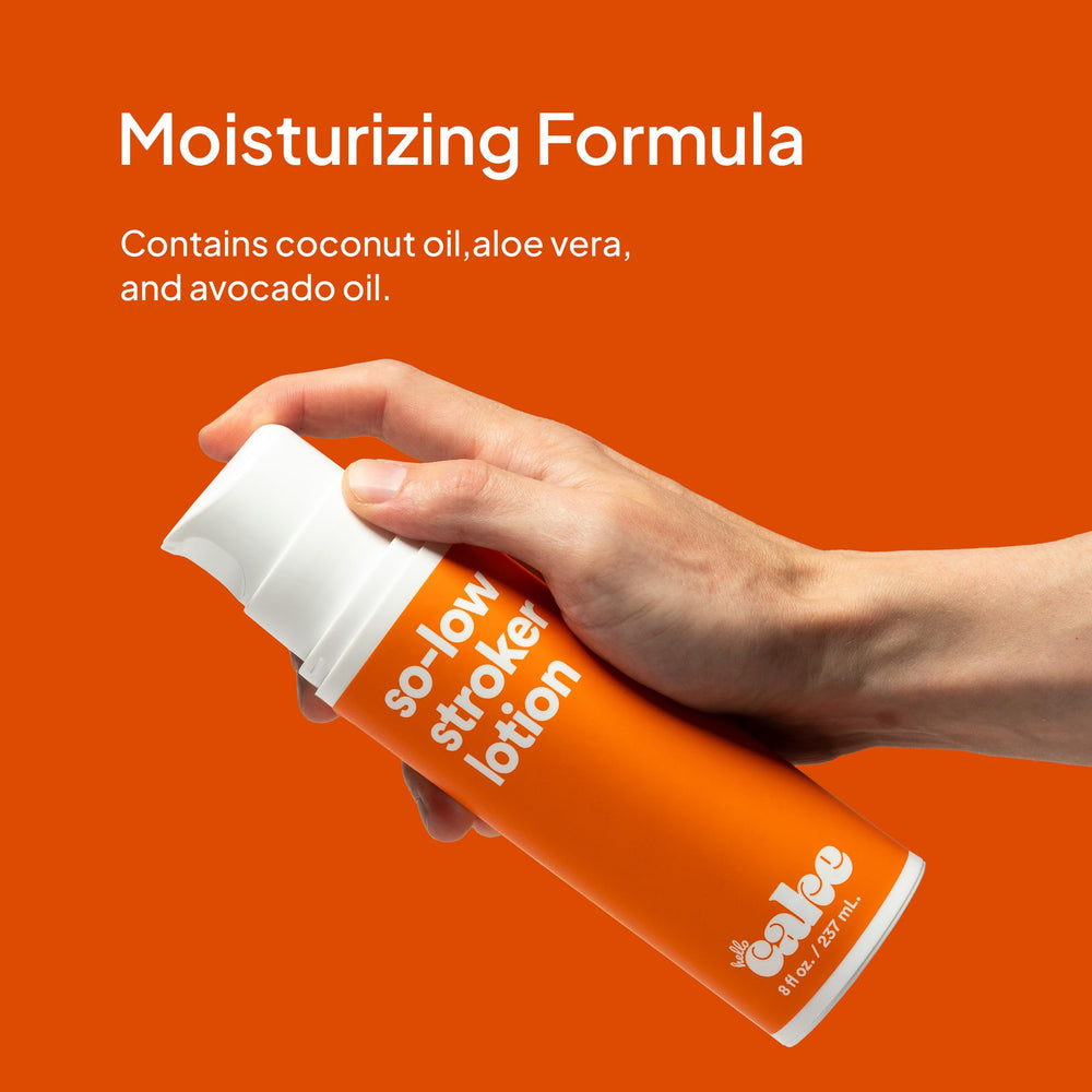 Cake So-Low Lotion nourishes skin with aloe, coconut and avocado oils.