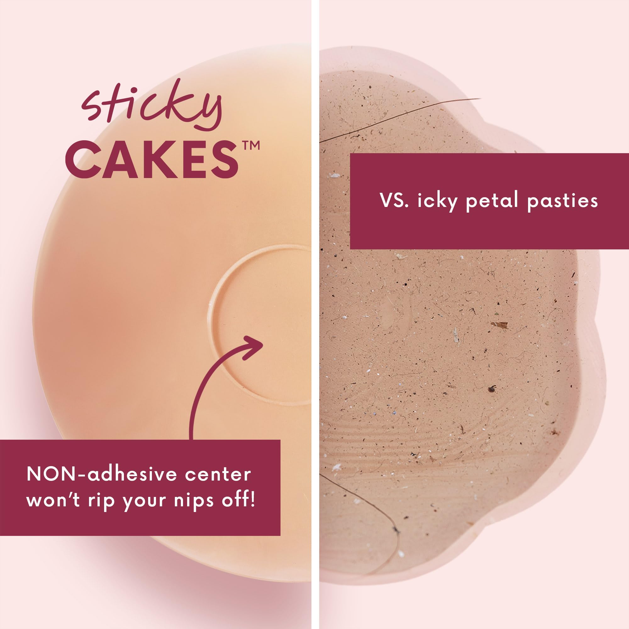 Dermatologist-tested CAKES Body nipple covers for sensitive skin