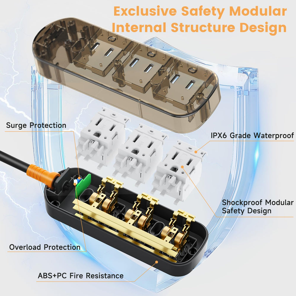 CAKINKON 45° plug fits into outlets without blocking bottom sockets.