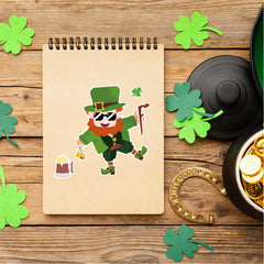 CAKOLINK St Patrick's Day shamrock pattern stickers for classroom decor and crafts.