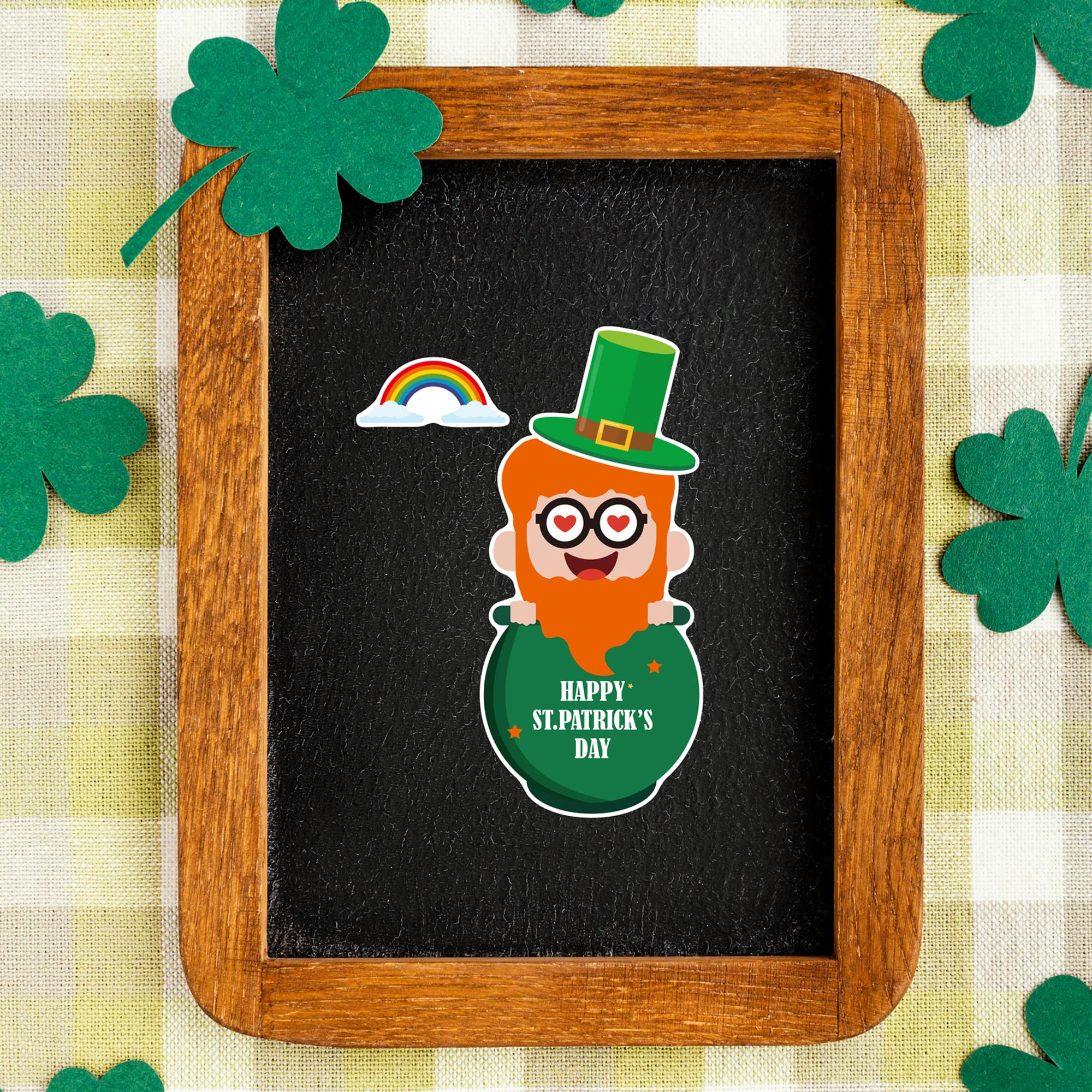 CAKOLINK St Patrick's Day top hat design stickers for creative projects.