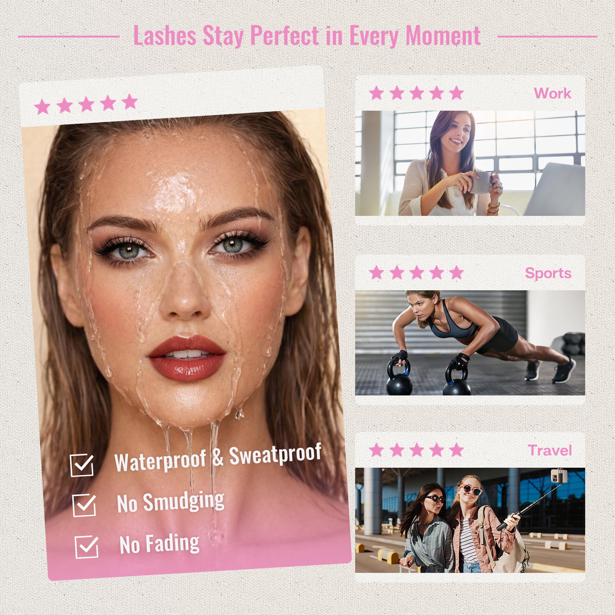 CALAILIS Lash Cluster Glue suits DIY users for professional-looking results.