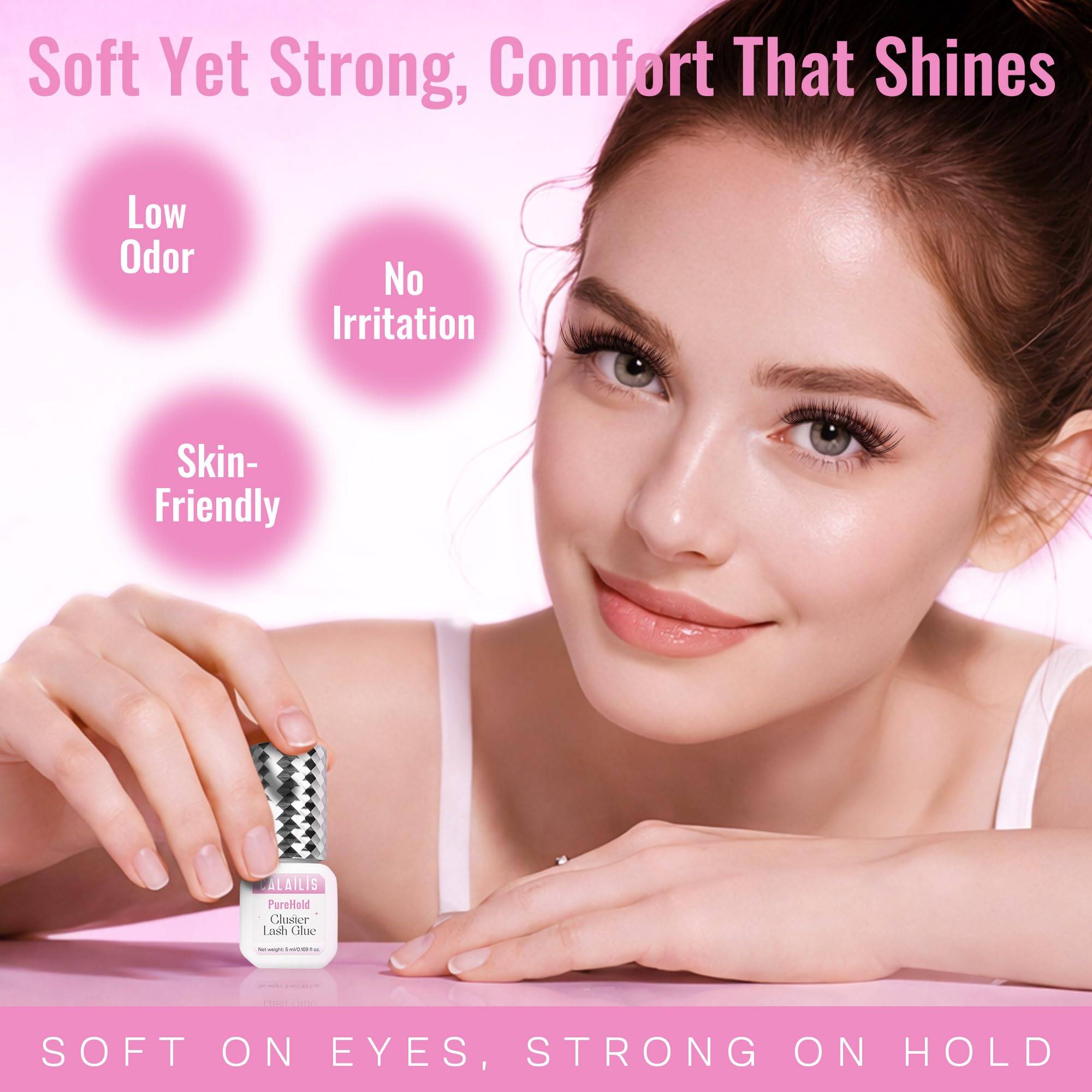 CALAILIS Lash Cluster Glue offers salon-quality performance in a compact 5ml tube.