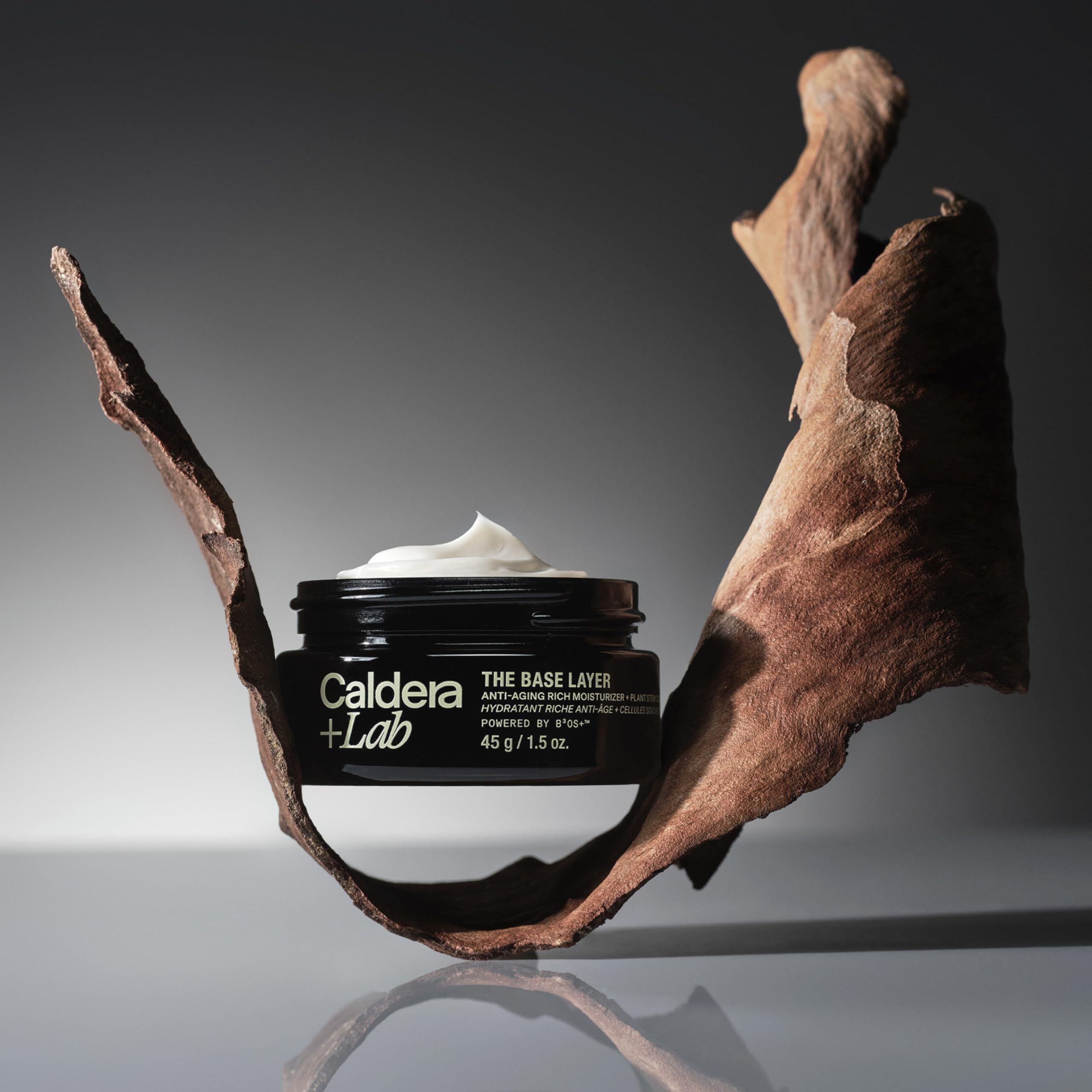 Caldera + Lab The Base Layer MADE SAFE label signals safety and trust.