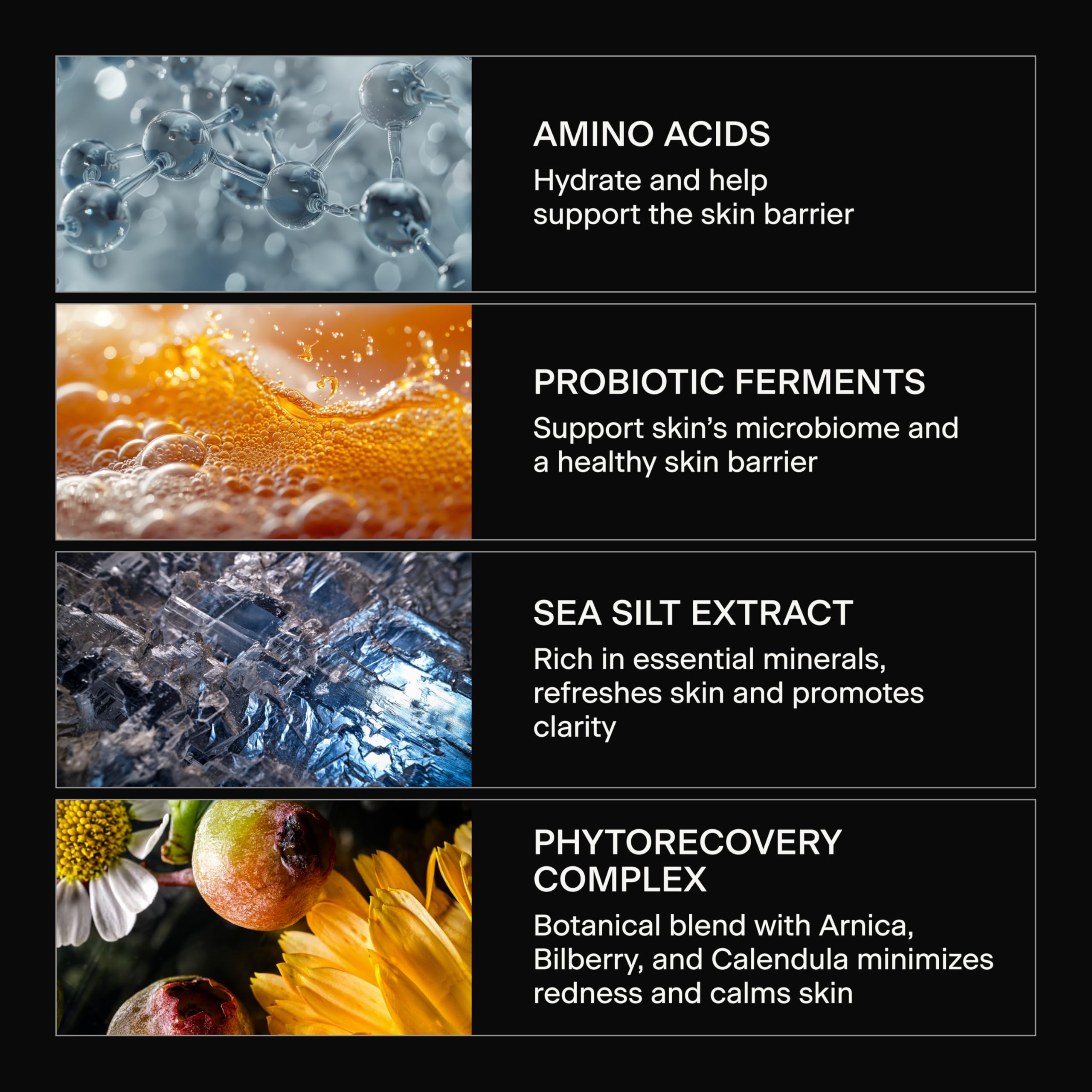 Caldera + Lab The Clean Slate probiotic extracts illustrating biome-friendly ingredients.