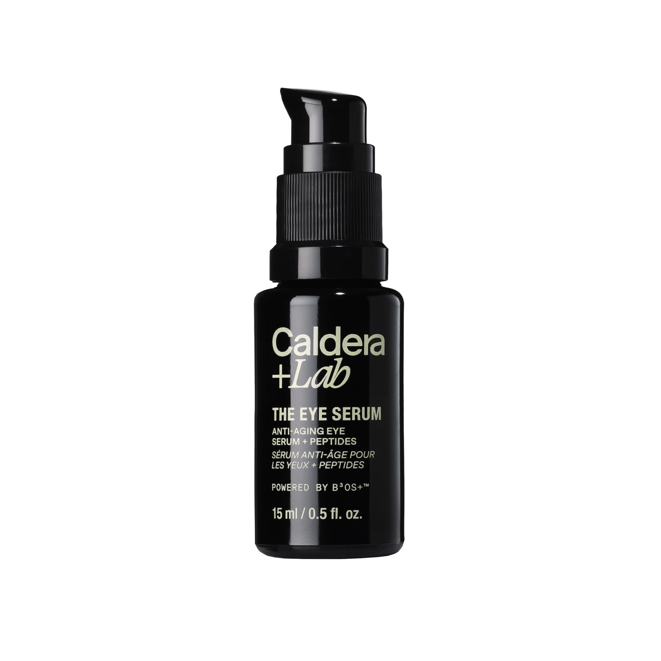Caldera + Lab Eyecon bottle with pump for easy daily use.