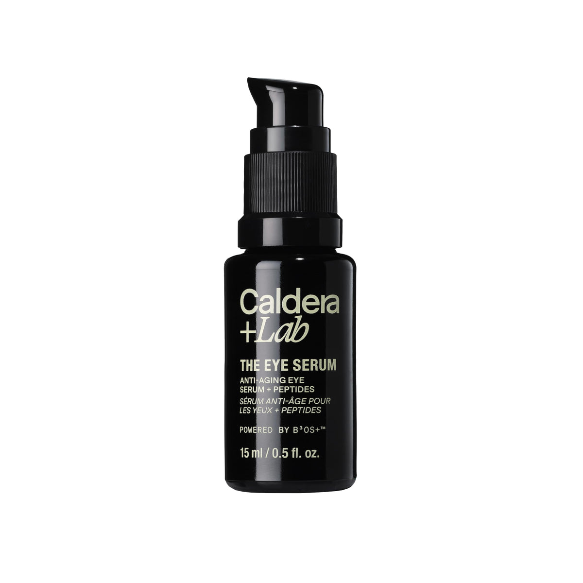 Caldera + Lab Eyecon bottle with pump for easy daily use.