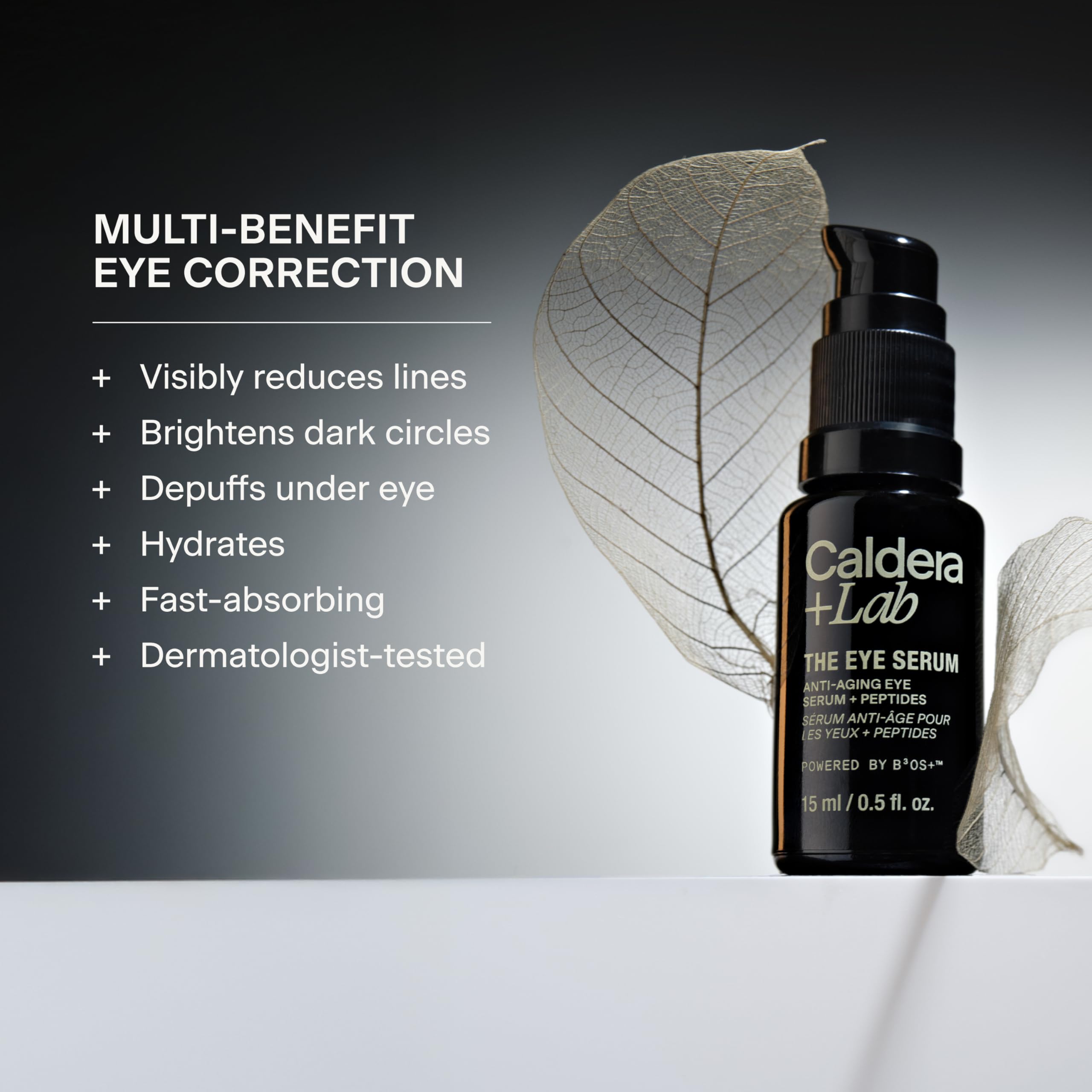 Eyecon serum close-up highlighting peptide-rich formula for refreshed eye area.