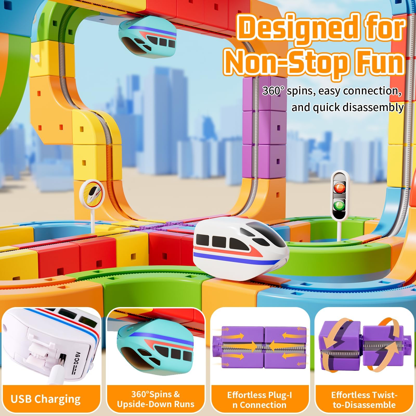 CalfQueen KlickRail 360-loop delivers thrilling visual spins during play.