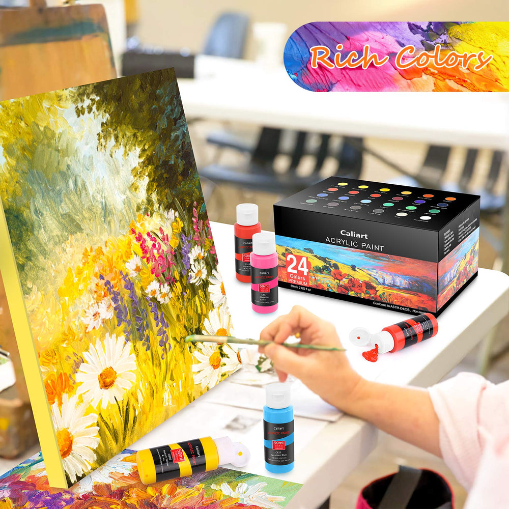 Caliart paints used for pumpkin painting projects and seasonal decor