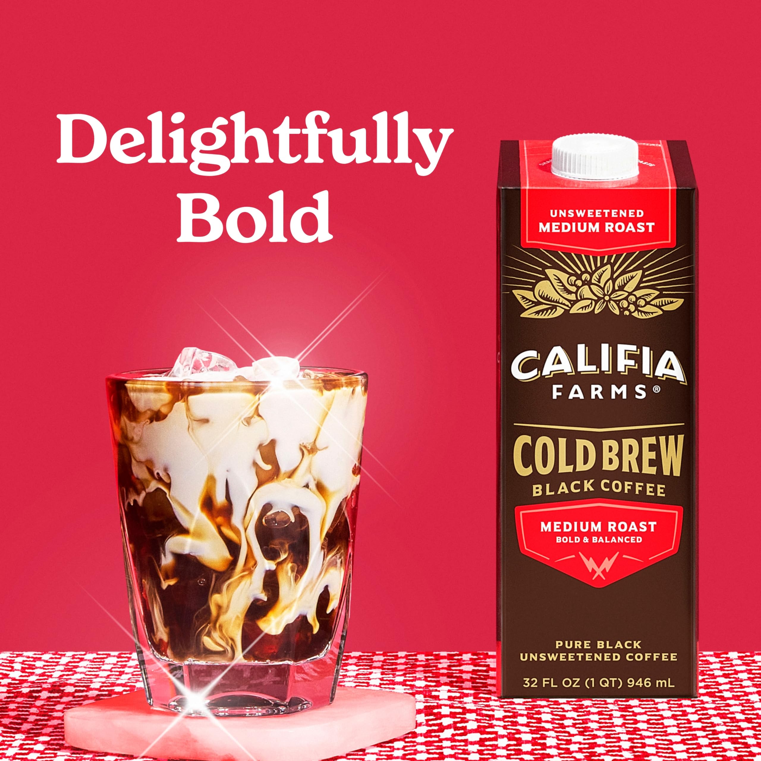 Califia Farms Arabica beans for a smooth, balanced cup.