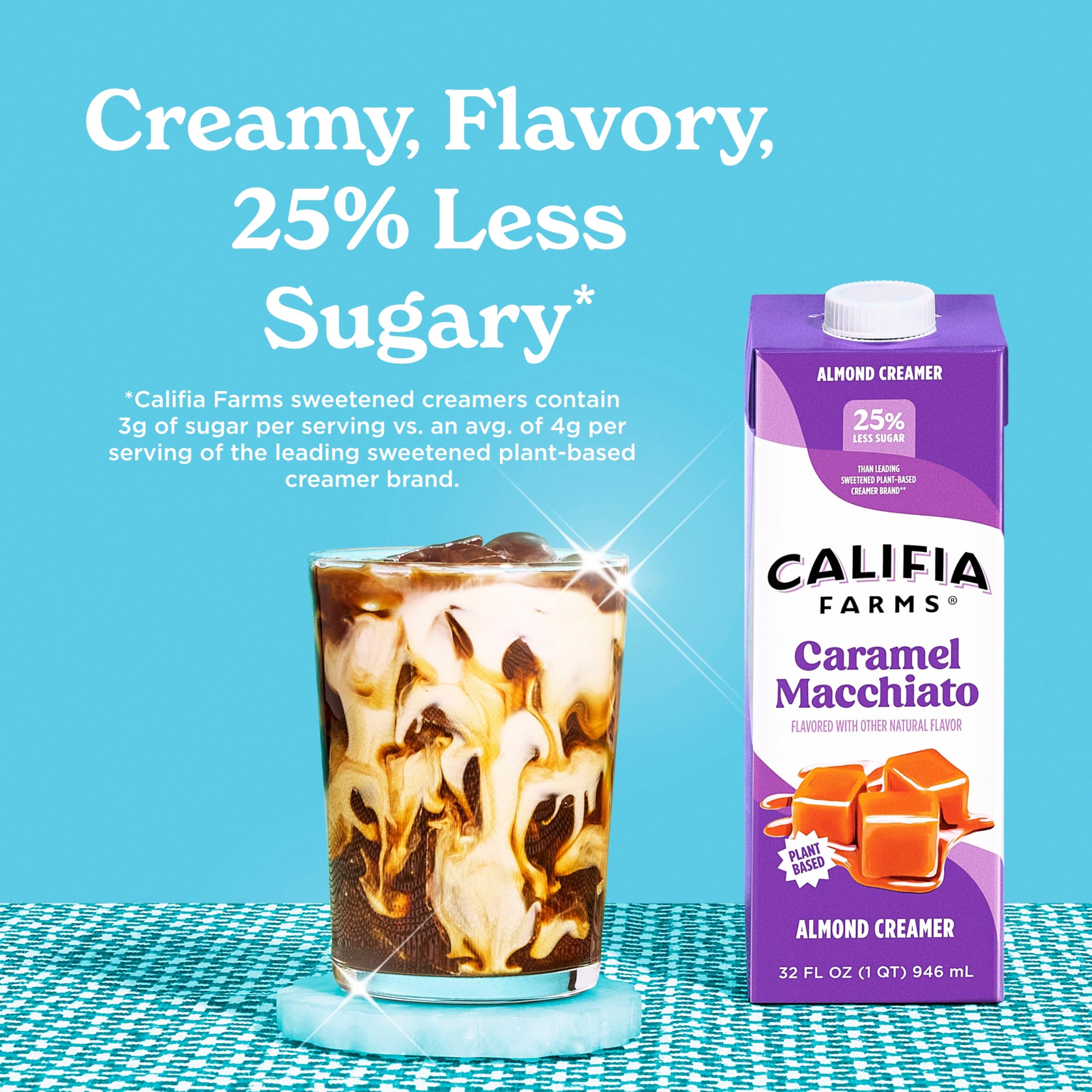 Creamy Califia Farms creamer in a coffee cup