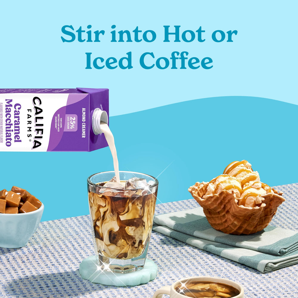Ingredients label of Califia Farms Caramel Macchiato creamer
