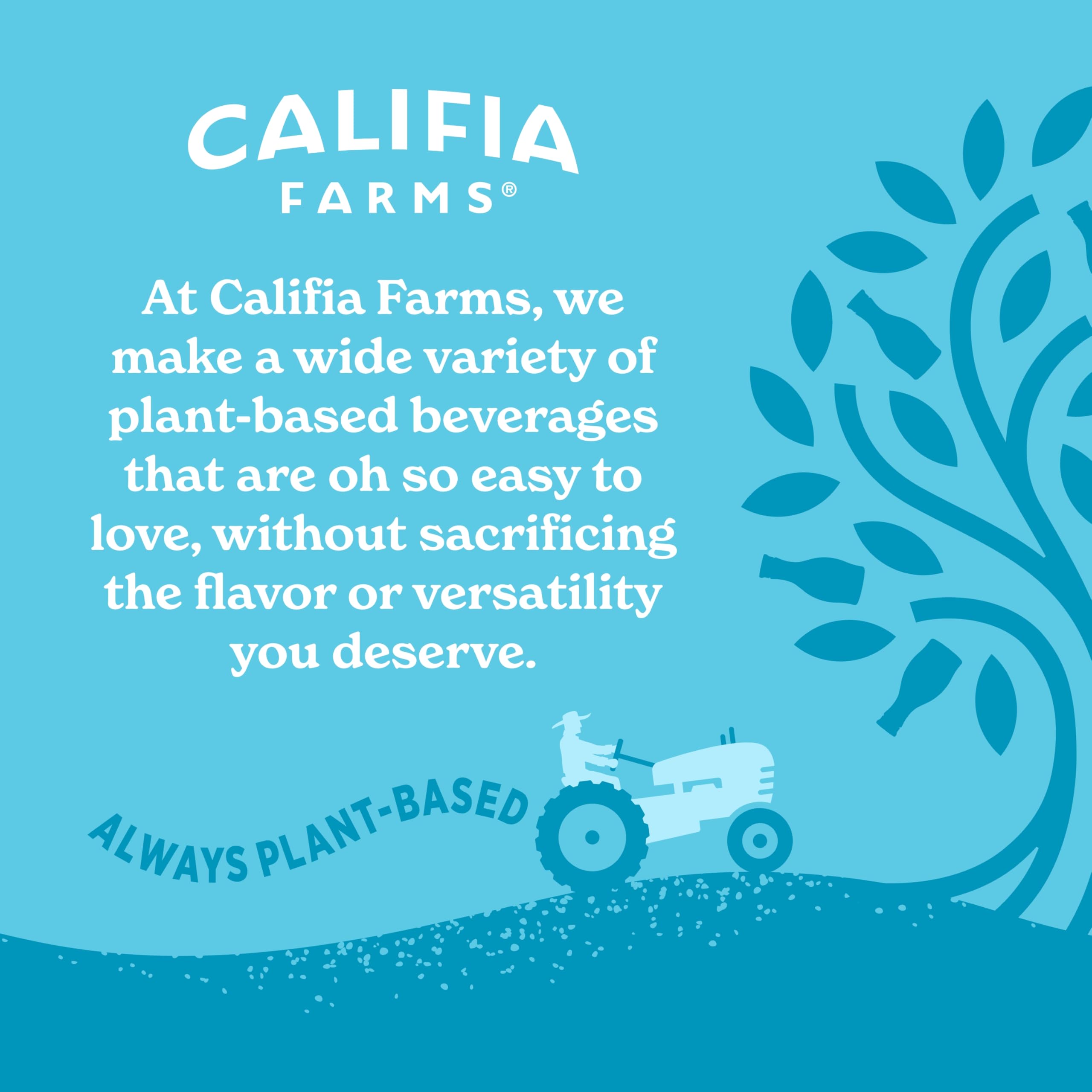 Califia Farms creamer label shows 15 calories per serving