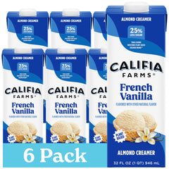 Califia Farms French Vanilla Almond Milk Creamer bottle for dairy-free mornings